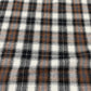 Classic Brown Black Check Print Woollen Tweed Fabric
