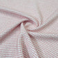 Classic Peach Pink White Check Print Woollen Tweed Lycra Fabric