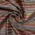 maroon multicolor stripe foil thread embroidery silk fabric