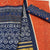 Classic Red Blue Bandhani Print  Manipuri Silk Suit Set With Dupatta