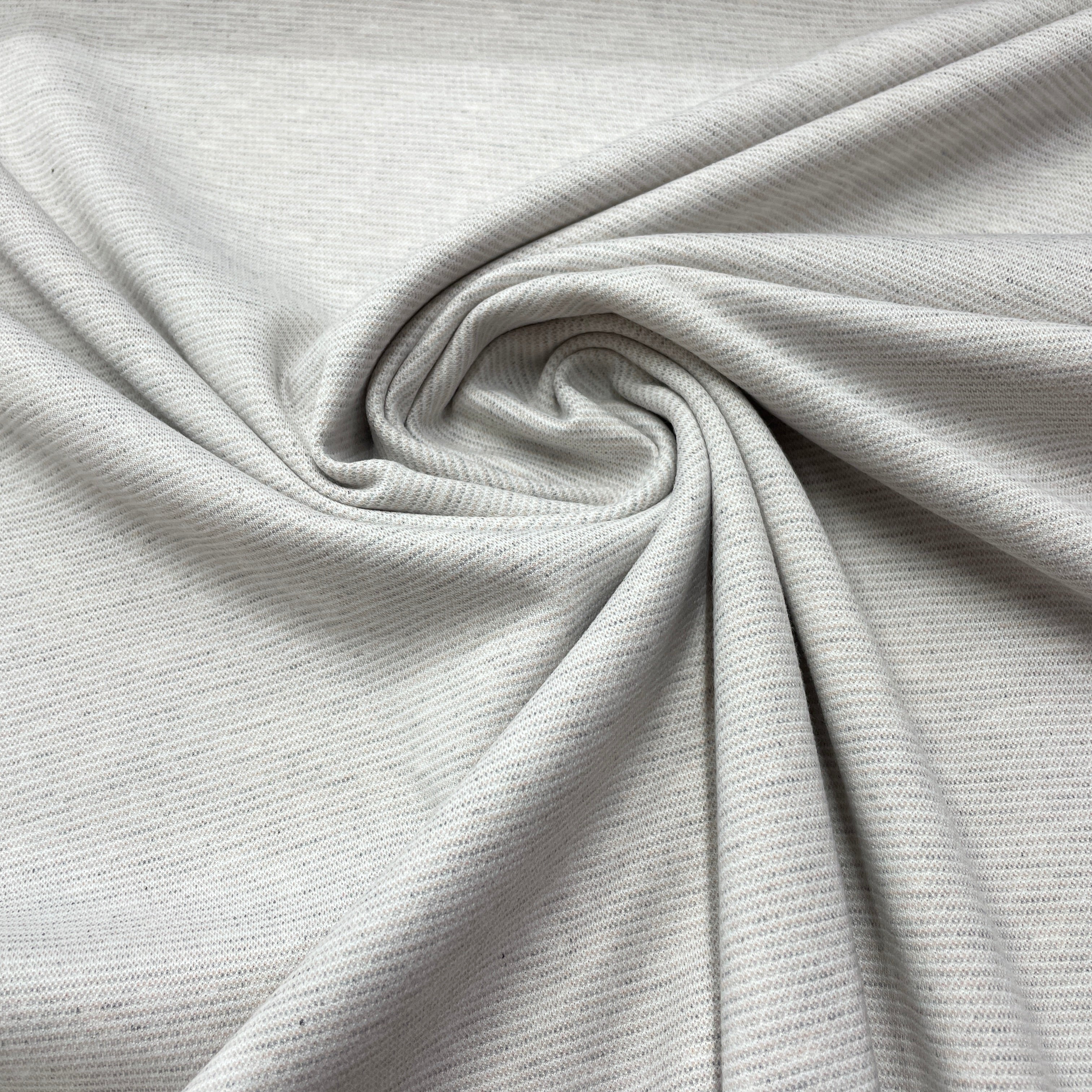 Off White Solid Woollen Suiting Lycra  Fabric - TradeUNO