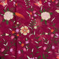 Classic Maroon Parsi Gara Embroidery Georgette Fabric