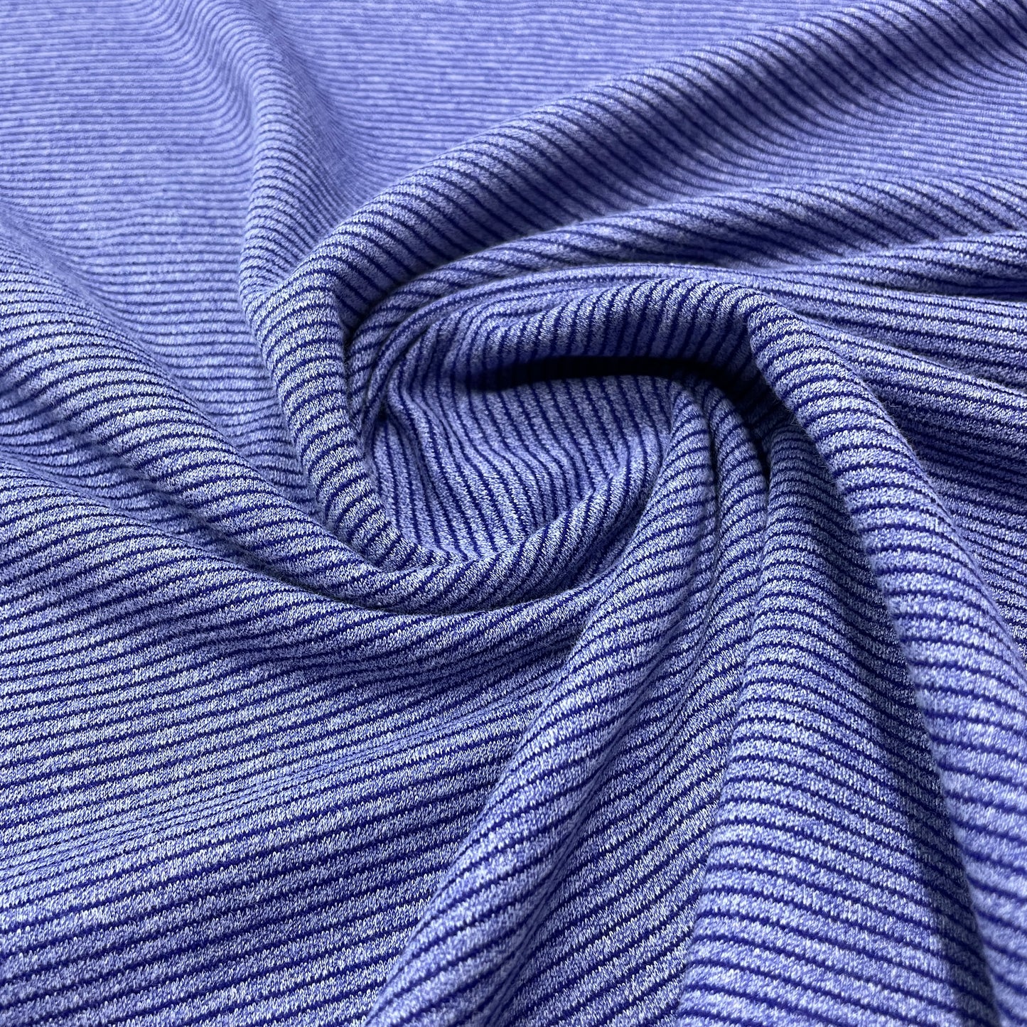Blue Color Stripe Whoollen Suitings Fabric - TradeUNO