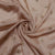 Light Brown & Silver Floral Sequence Thread Embroidery Chinnon Fabric - TradeUNO