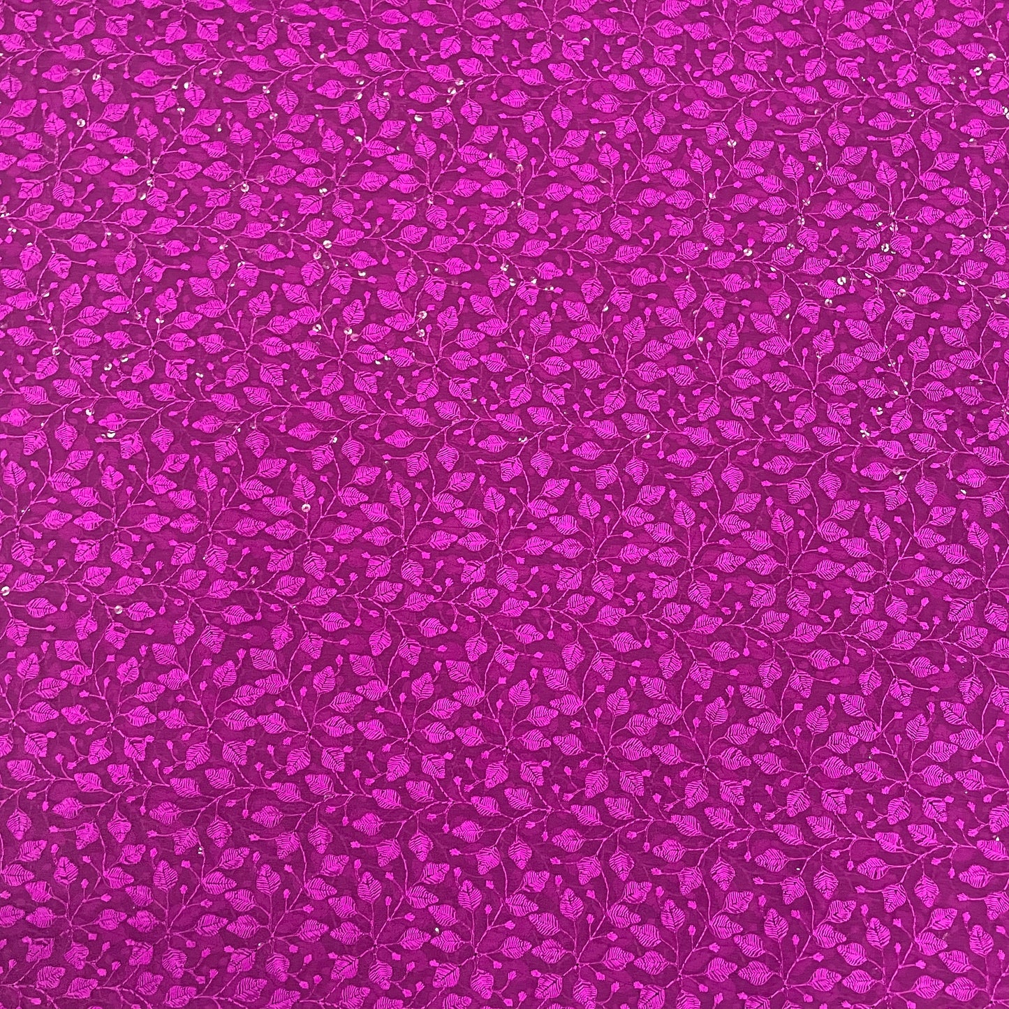 Pink Embroidery Sequence Fabric - TradeUNO