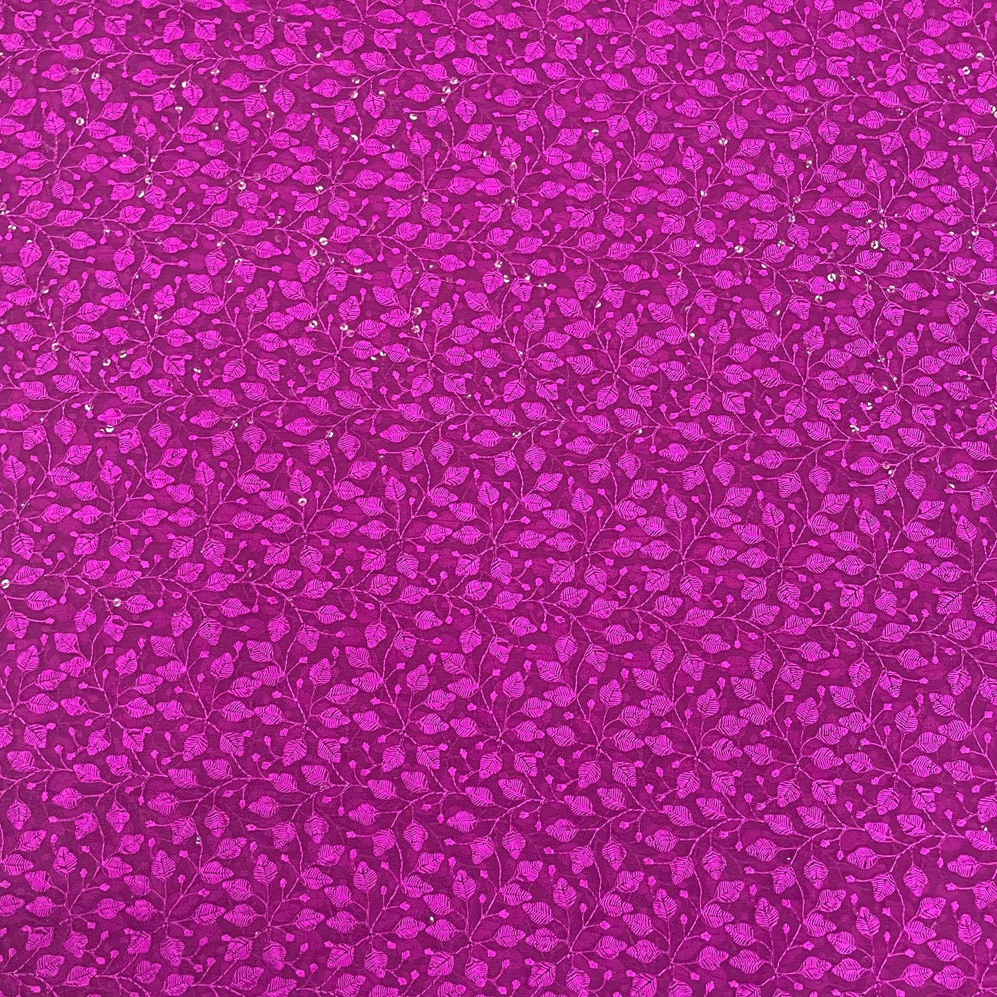 Pink Embroidery Sequence Fabric - TradeUNO