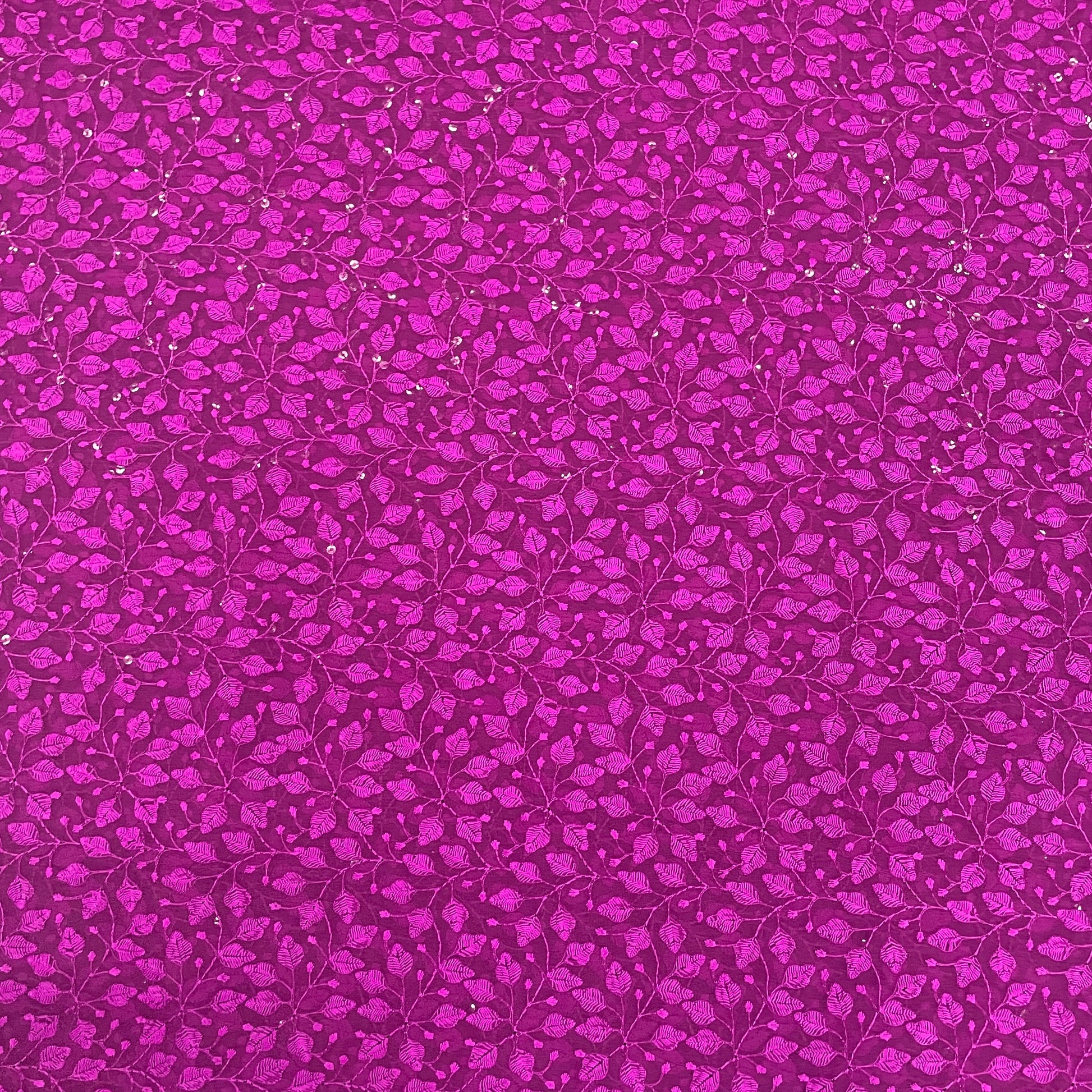 Pink Embroidery Sequence Fabric - TradeUNO
