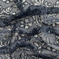Classic Blue Floral Sequence Embroidery Net Fabric