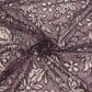 Classic Wine Floral Sequence Embroidery Net Fabric