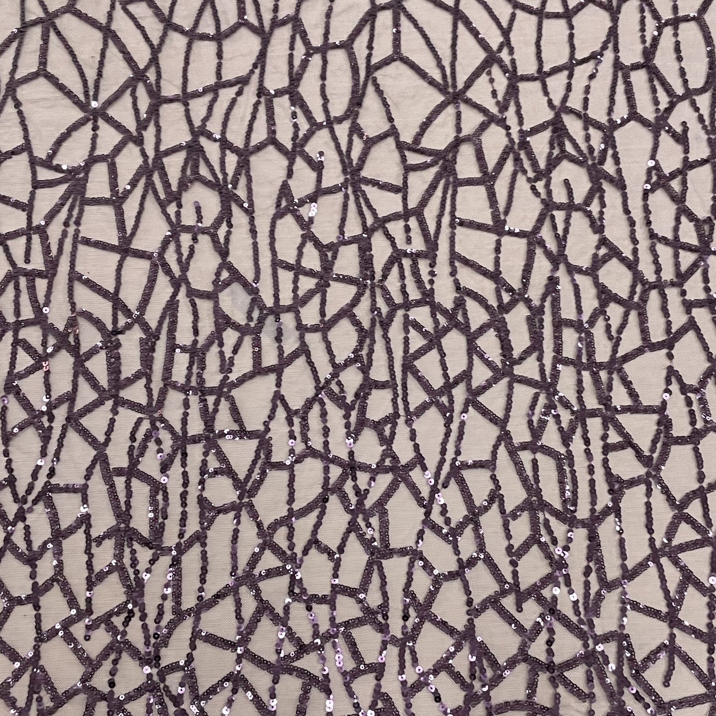 Classic Wine Geometrical Sequence Embroidery Net Fabric