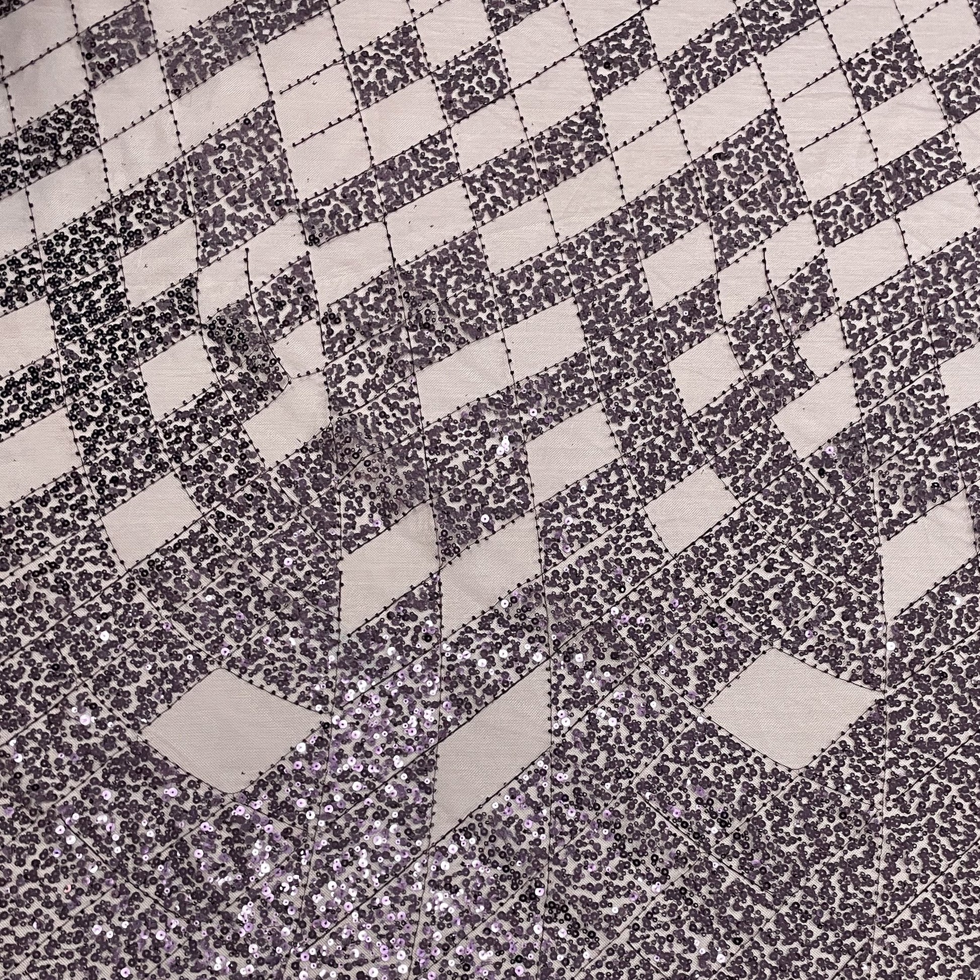 Classic Wine Sequence Embroidery Net Fabric