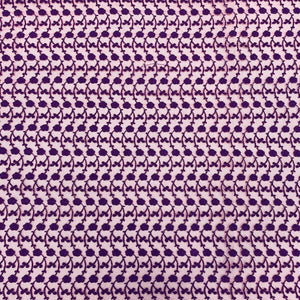 Purple Floral Print Lace Fabric