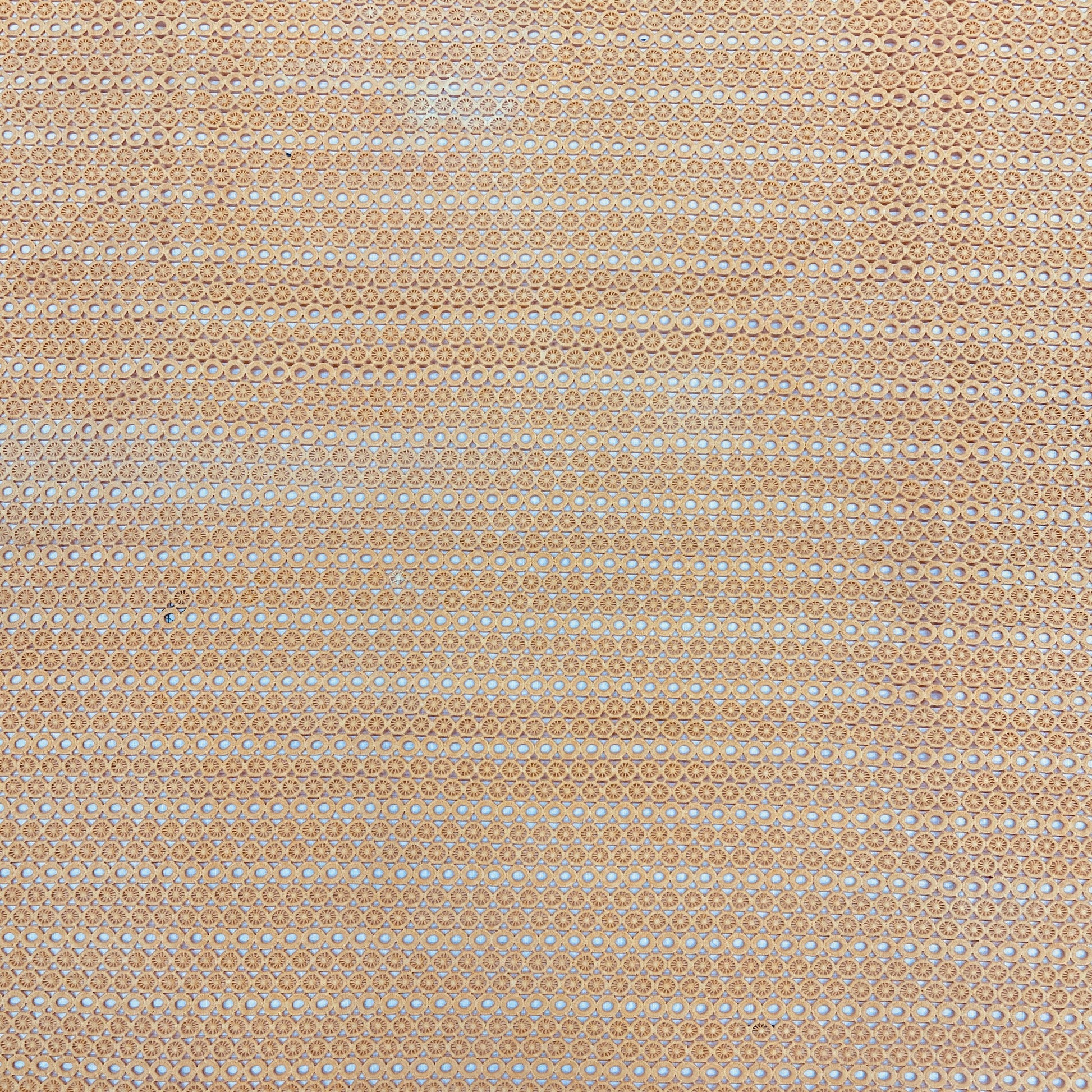 Cantaloupe Orange Floral Print Crochet Fabric - TradeUNO