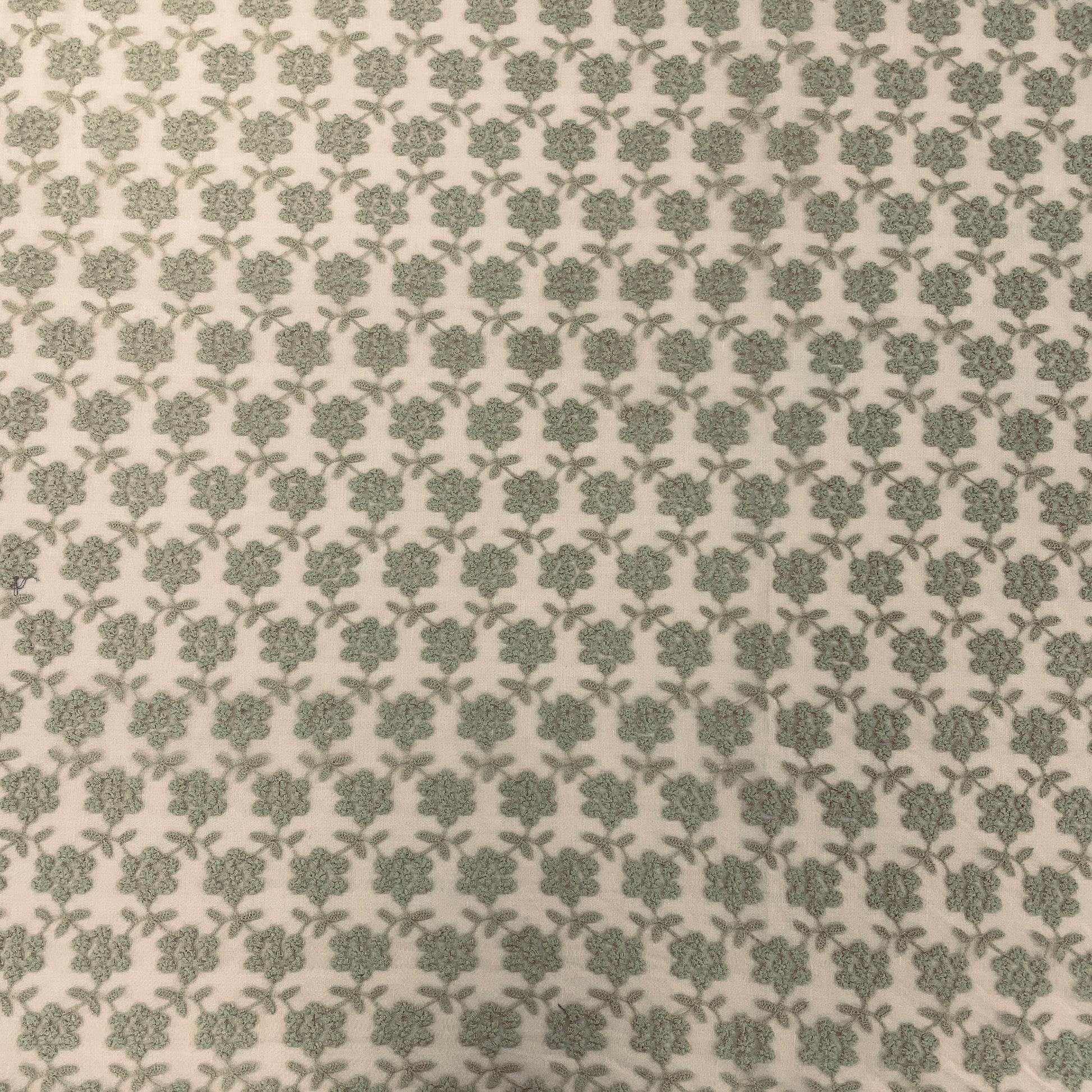 Lemon Yellow Floral Print Lace Fabric - TradeUNO