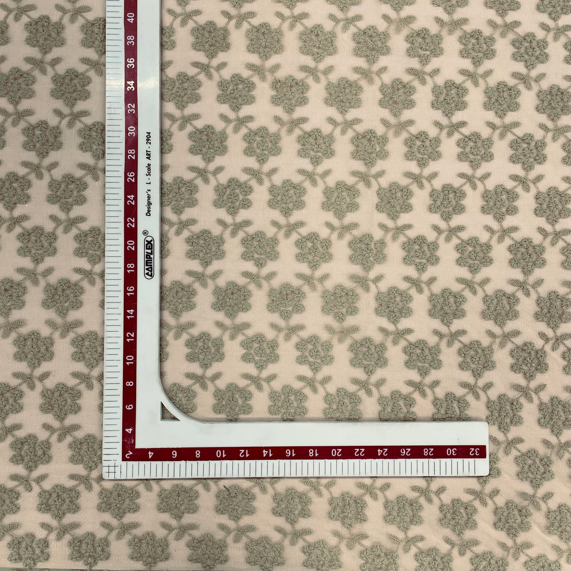 Lemon Yellow Floral Print Lace Fabric - TradeUNO