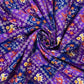 Purple Ikat Patola With Gold Foil Chanderi Jacquard Fabric - TradeUNO
