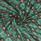 Green Ikat Patola With Dold Foil Chanderi Jacquard Fabric - TradeUNO