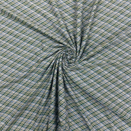 Multicolour  Checks Tweed  Woollen Suiting Fabric