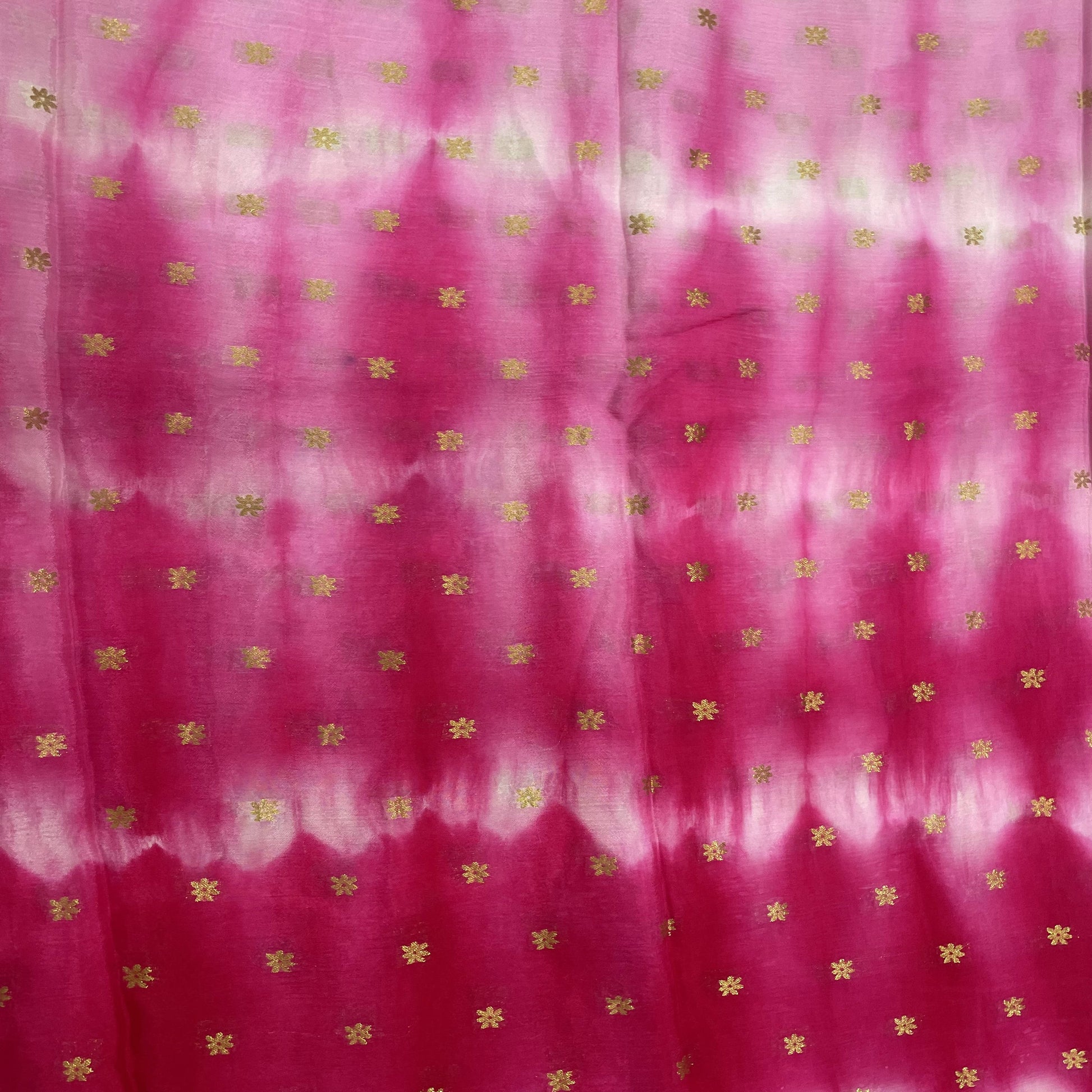 Vichy check fabric faded pink 1780's patched Antique French w/ curtain  rings