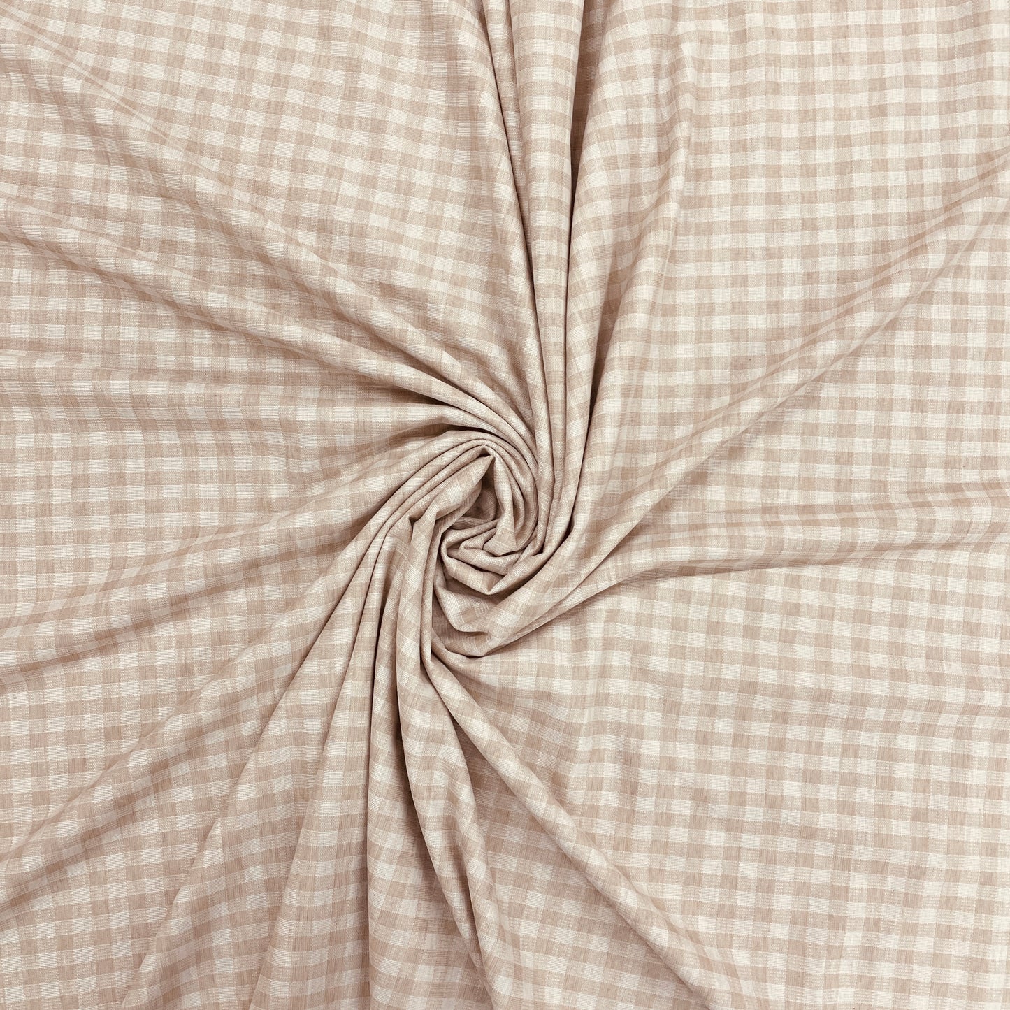 Cream White Check Pattern Woollen Suiting Fabric - TradeUNO