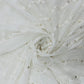 White Gold Thread Embroidery Sequence Dyeable Georgette Fabric - TradeUNO