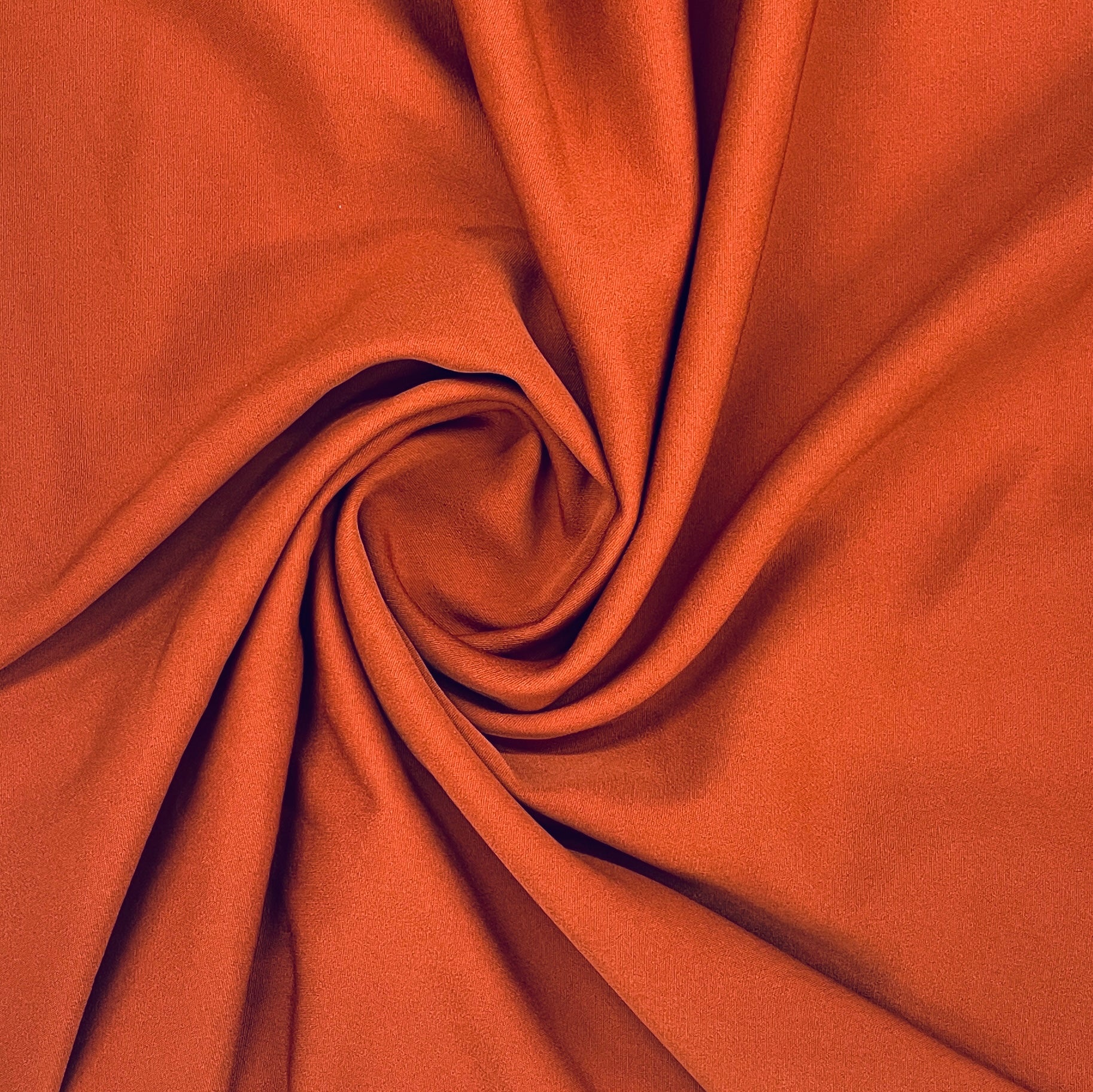 Rust Brown Solid Banana Crepe Fabric - TradeUNO