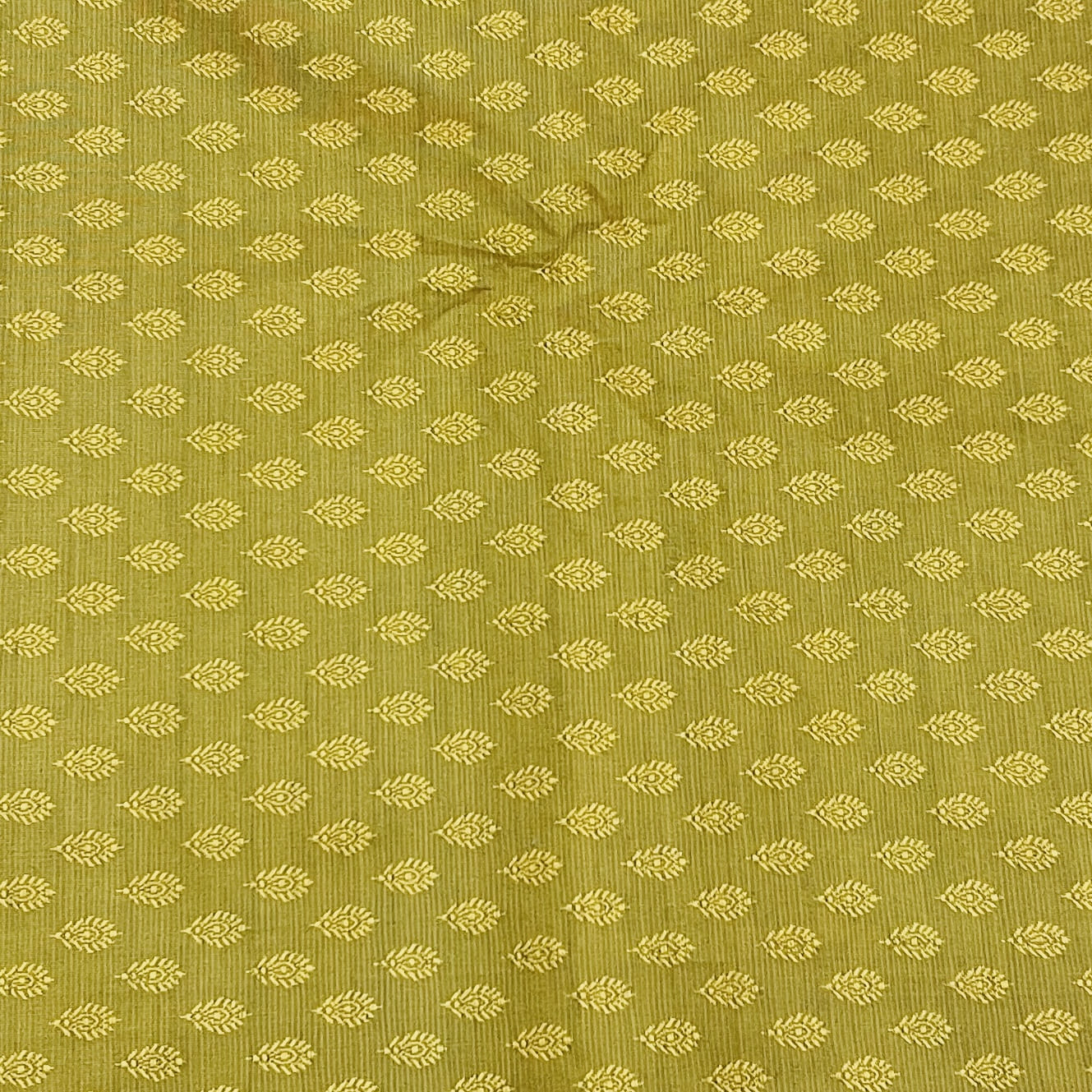 Premium Yellow Buti Work Brocade Silk Fabric