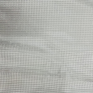 White With Silver Stripes Shimmer Imported Knit Fabric - TradeUNO