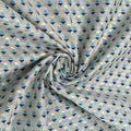 Premium Cream Blue Buti Work Chanderi Fabric