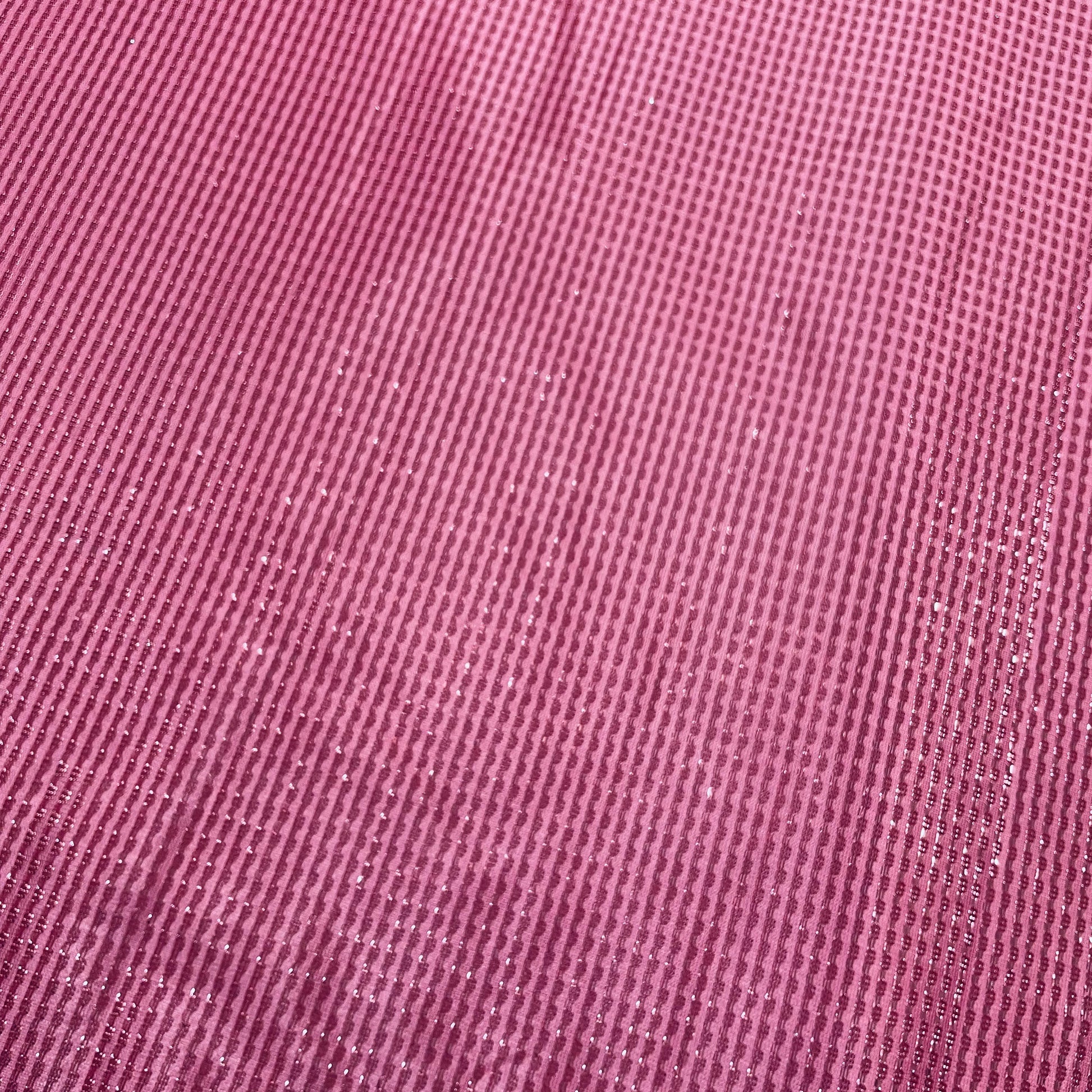 Pink Stripes Shimmer Imported Knit Fabric - TradeUNO