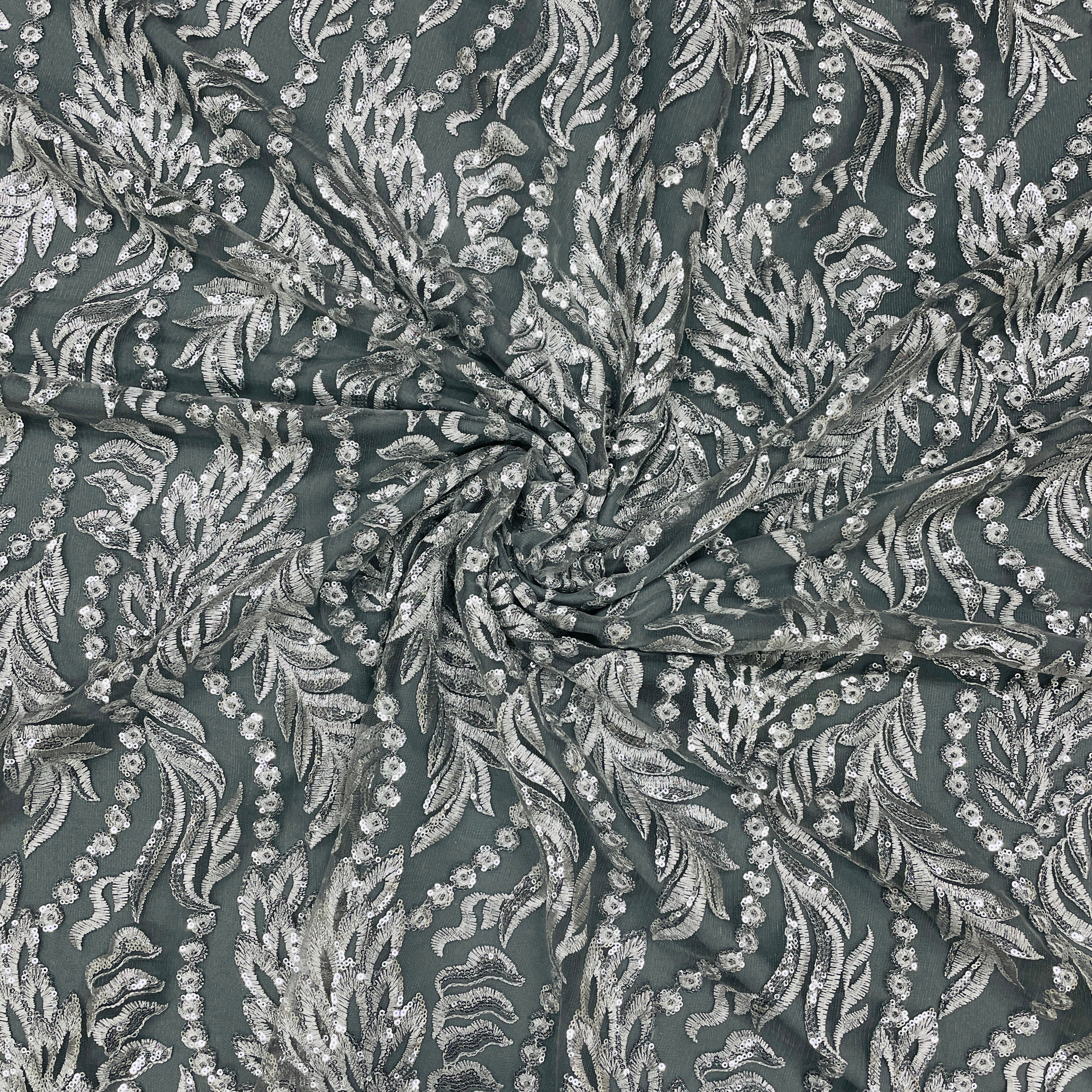 Grey Net FabricSequence Fabric - TradeUNO