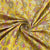 Premium Yellow Traditional Floral Print Tanchui Jamewar Silk Fabric