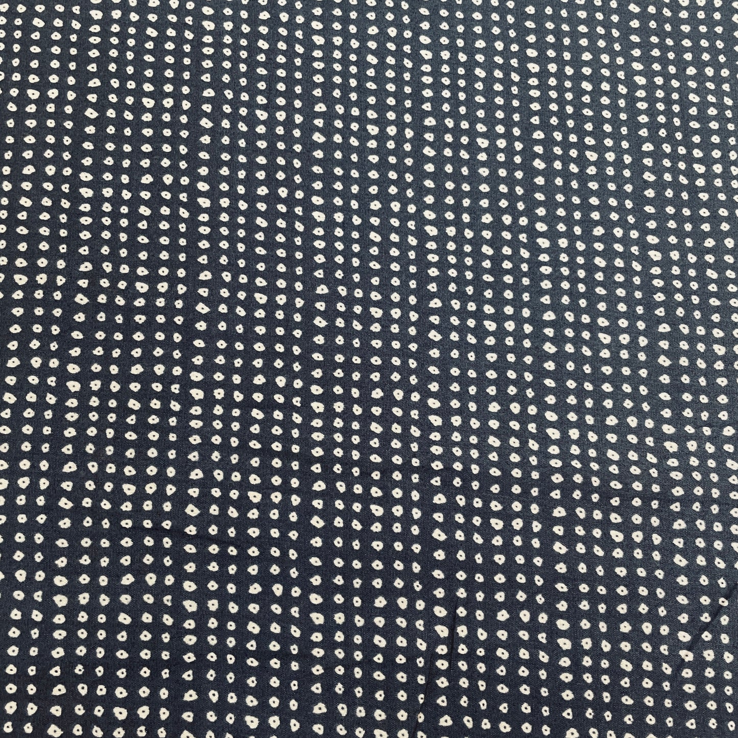 Blue Dot Print Viscose Chanderi Fabric - TradeUNO
