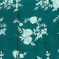 Classic Teal Green White Floral Thread Embroidery Tissue Organza Fabric