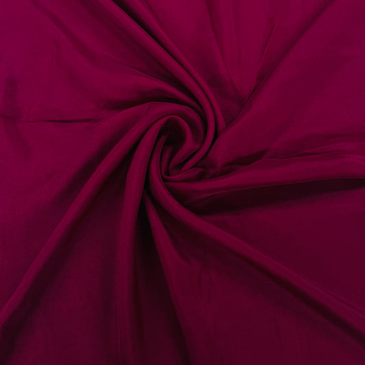 Maroon Solid Satin Organza Fabric