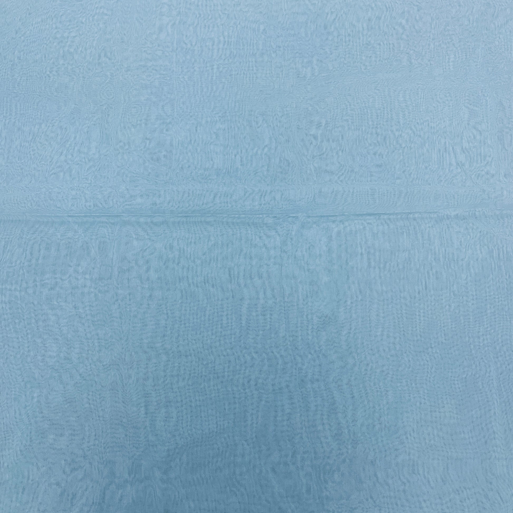 Sky Blue Solid Satin Organza Fabric - TradeUNO