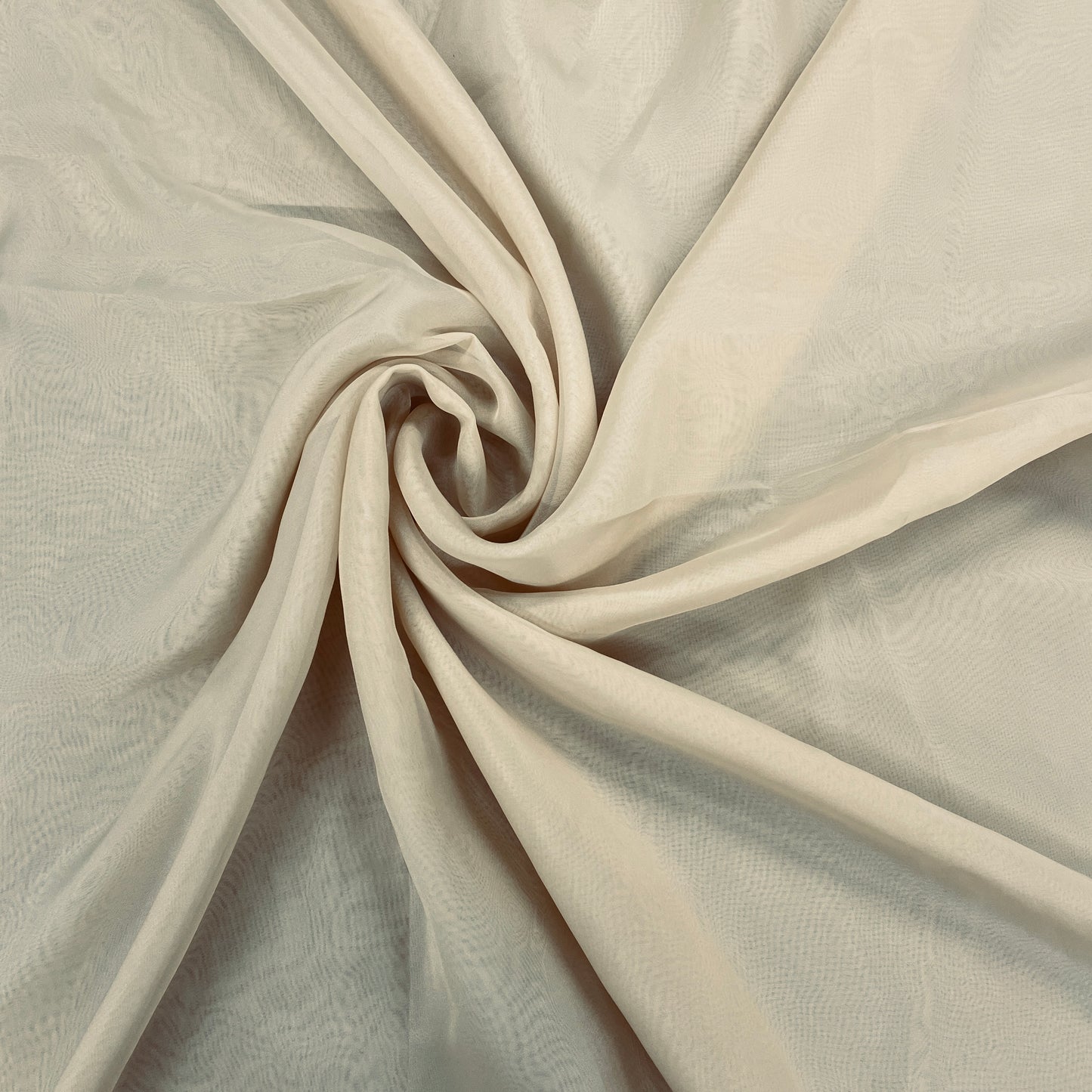 Light Yellow Solid Satin Organza Fabric - TradeUNO