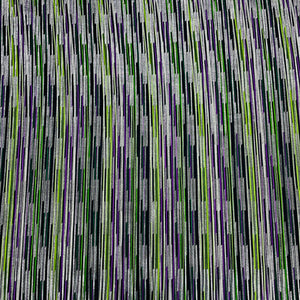 Multicolor Stripes Foil Knitted Lycra Fabric - TradeUNO