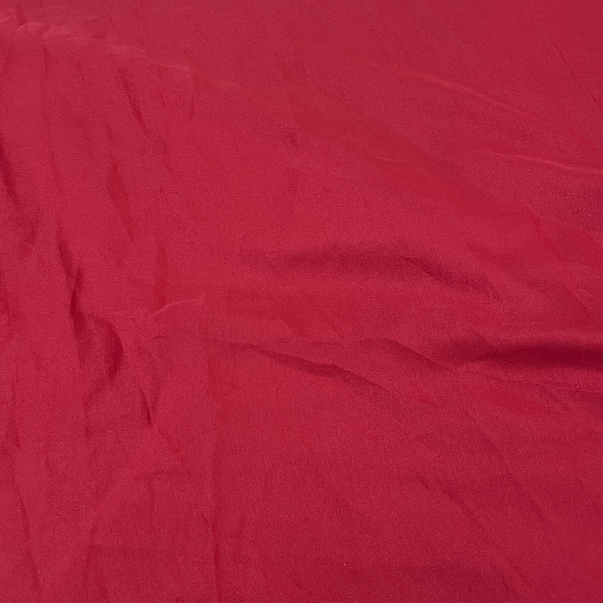 Premium Rose Red Solid Bemberg Silk Fabric