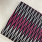 Grey With Pink Ikkat Print Cotton Fabric - TradeUNO
