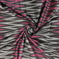 Grey With Pink Ikkat Print Cotton Fabric - TradeUNO