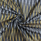 Grey With Golden Ikkat Print Cotton Fabric - TradeUNO