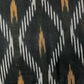 Black With White & Brown Ikkat Print Cotton Fabric - TradeUNO