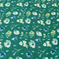 Premium Green Floral Print Satin Fabric