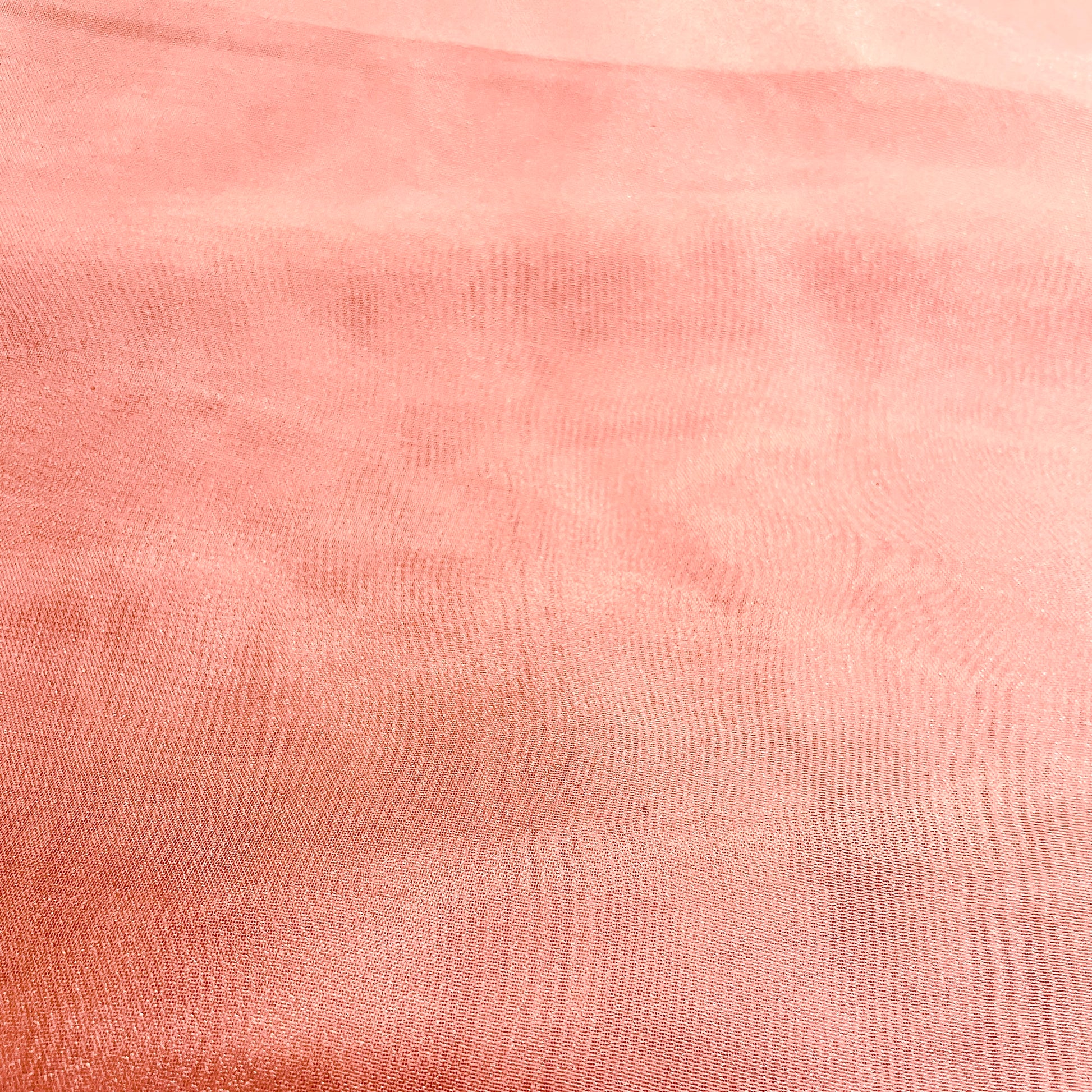 Dark Peach Solid Organza Tissue Fabric - TradeUNO