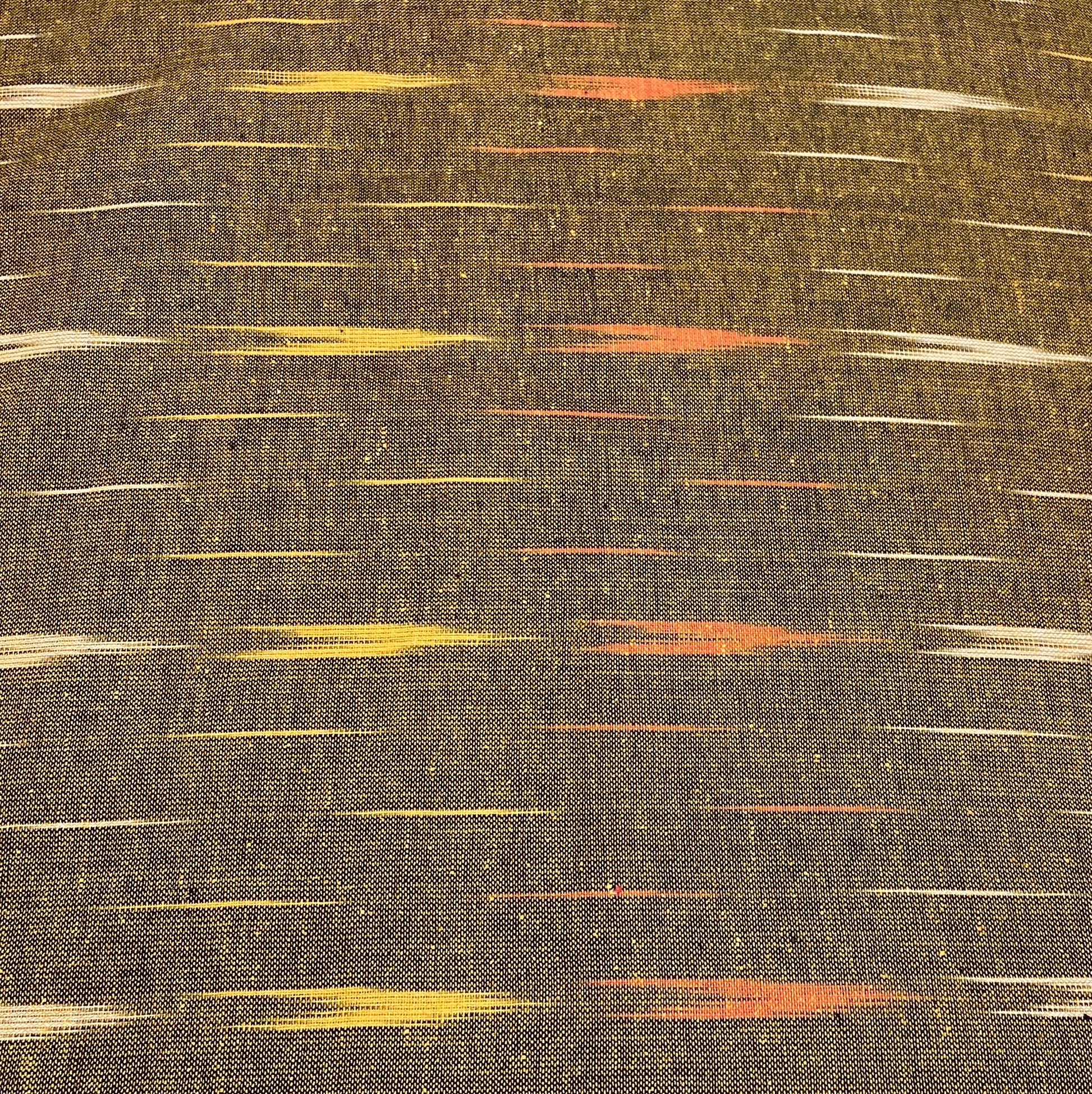 Grey With Multicolor Ikkat Cotton Fabric - TradeUNO
