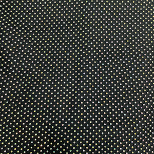 Imported Rhinestone Embroidery Black Mesh Net Fabric - TradeUNO