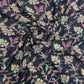 Black With Multicolour Floral Embroidery Sequence Chinon Fabric - TradeUNO