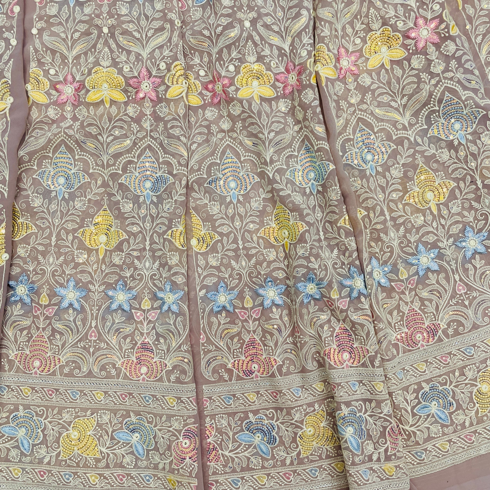 Peach Color Georgette Lehanga Set - TradeUNO