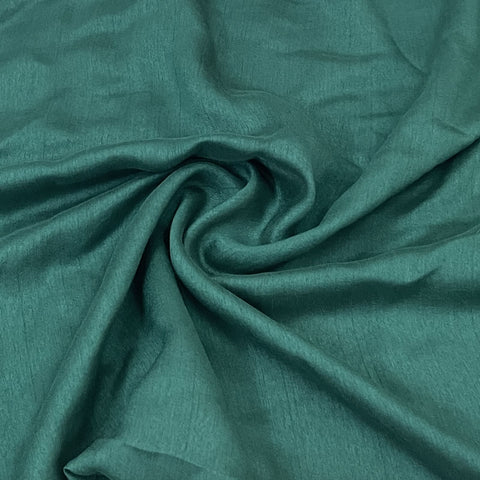 Premium Dark Green Solid Bemberg Silk Fabric